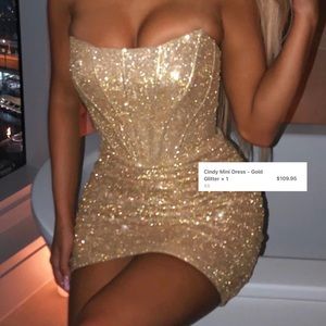 Gold sparkly dress ✨ worn once - still in perfect condition